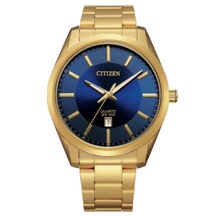 Citizen Men's Watch - Blue Dial Yellow Gold Stainless Steel Bracelet | BI1032-58L ,