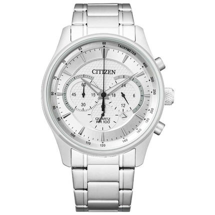 Citizen Men's Watch - Chrono Silver Tone Dial Stainless Steel Bracelet | AN8190-51A ,