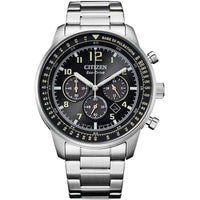 Citizen Men's Watch - Chronograph Black Dial Stainless Steel Bracelet | CA4500-83E ,