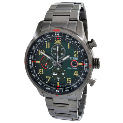 Citizen Men's Watch - Chronograph Power Reserve Black Steel Bracelet | CA0797-84X ,