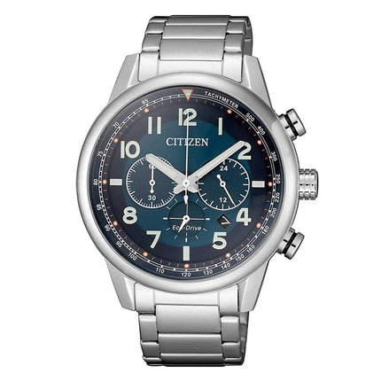 Citizen Men's Watch - Chronograph Power Reserve Blue Dial Silver Bracelet | CA4420-81L ,
