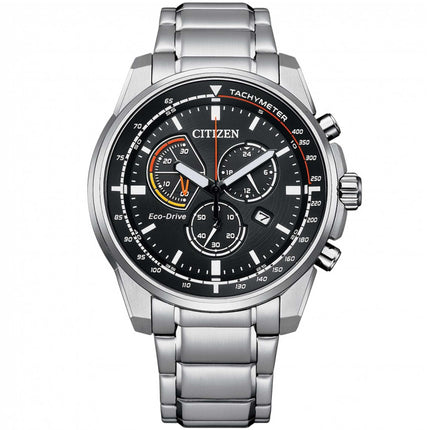 Citizen Men's Watch - Core Chrono Black Dial Stainless Steel Bracelet | AT1190-87E ,
