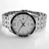 Citizen Men's Watch - Date Display White Dial Stainless Steel Bracelet | BI5051-51A ,