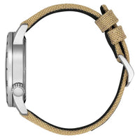 Citizen Men's Watch - Eco-Drive Black Dial Khaki Nylon Strap Compass | BM7550-10E ,