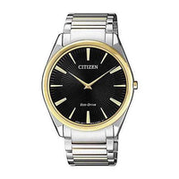 Citizen Men's Watch - Eco Drive Black Dial Two Tone Steel Bracelet | AR3078-88E ,