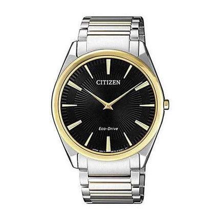 Citizen Men's Watch - Eco Drive Black Dial Two Tone Steel Bracelet | AR3078-88E ,