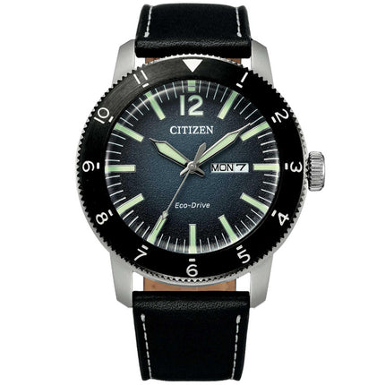 Citizen Men's Watch - Eco-Drive Blue Dial Black Strap Power Reserve | AW0077-19L ,