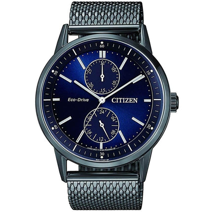 Citizen Men's Watch - Eco-Drive Blue Dial Grey Mesh Bracelet | BU3027-83L ,