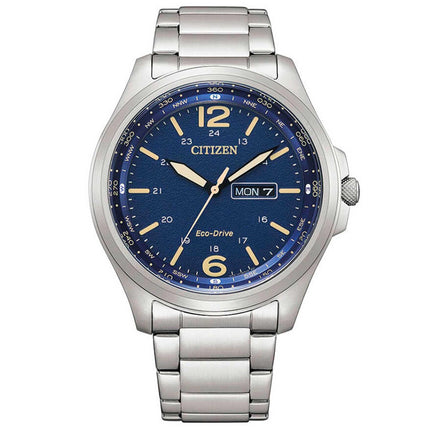 Citizen Men's Watch - Eco-Drive Blue Dial Silver Tone Steel Bracelet | AW0110-82L ,