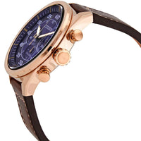Citizen Men's Watch - Eco Drive Chrono Blue Dial Brown Leather Strap | CA4213-26L ,