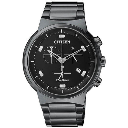 Citizen Men's Watch - Eco-Drive Chronograph Black Dial Bracelet | AT2405-87E ,
