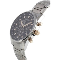 Citizen Men's Watch - Eco-Drive Chronograph Black Dial Silver Bracelet | AT2396-86E ,