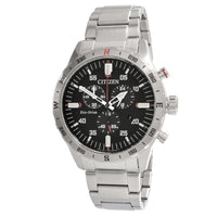 Citizen Men's Watch - Eco-Drive Chronograph Black Dial Steel Bracelet | AT2520-89E ,