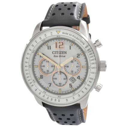 Citizen Men's Watch - Eco Drive Chronograph Date Display Leather Strap | CA4500-24H ,