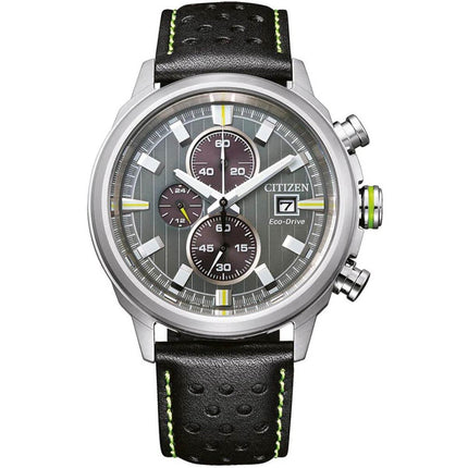 Citizen Men's Watch - Eco Drive Chronograph Grey and Black Dial Strap | CA0739-13H ,