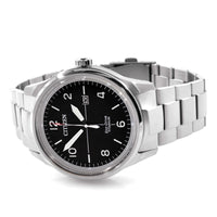 Citizen Men's Watch - Eco-Drive Date Black Dial Silver Titanium Bracelet | BM7570-80E ,