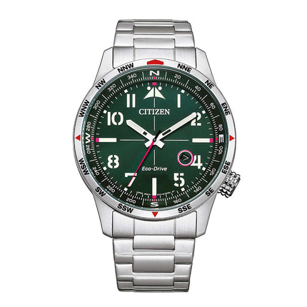 Citizen Men's Watch - Eco-Drive Green Dial Stainless Steel Bracelet | BM7551-84X ,