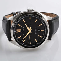 Citizen Men's Watch - Eco-Drive Power Reserve Black Dial Leather Strap | AW1750-18E ,