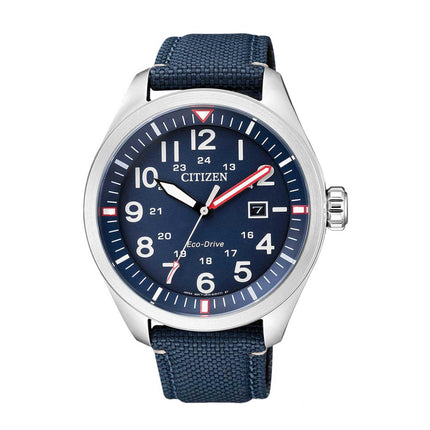 Citizen Men's Watch - Eco-Drive Power Reserve Blue Dial Nylon Strap | AW5000-16L ,