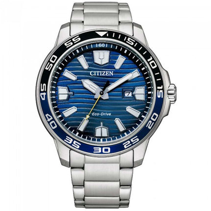 Citizen Men's Watch - Eco-Drive Power Reserve Blue Dial Silver Bracelet | AW1525-81L ,