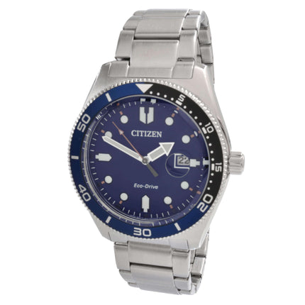 Citizen Men's Watch - Eco-Drive Power Reserve Blue Dial Silver Bracelet | AW1761-89L ,