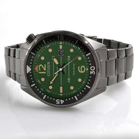 Citizen Men's Watch - Eco-Drive Power Reserve Green Dial Grey Bracelet | AW1717-81X ,