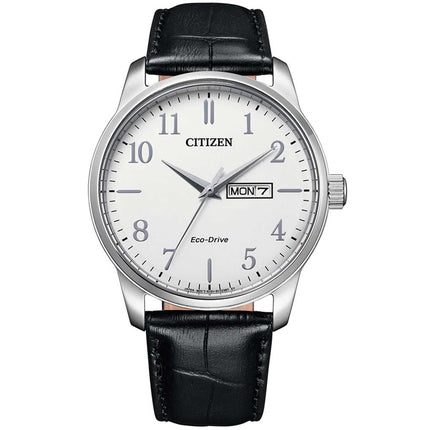 Citizen Men's Watch - Eco-Drive Silver Dial Black Strap Power Reserve | BM8550-14A ,