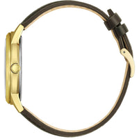 Citizen Men's Watch - Eco-Drive Silver Dial Brown Genuine Leather Strap | AW0102-13A ,