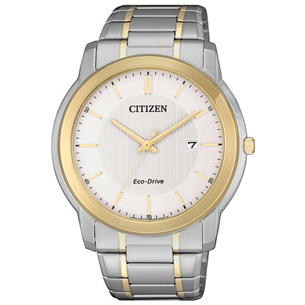 Citizen Men's Watch - Eco-Drive Silver Dial Two Tone Steel Bracelet | AW1216-86A ,