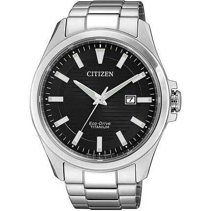 Citizen Men's Watch - Eco-Drive Solar Powered Silver Titanium Bracelet | BM7470-84E ,