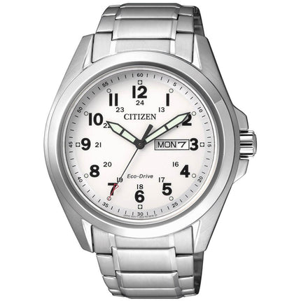 Citizen Men's Watch - Eco-Drive White Dial Stainless Steel Bracelet | AW0050-58A ,