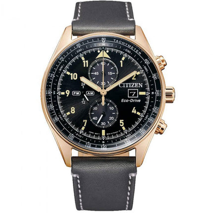 Citizen Men's Watch - Future Force Eco Drive Black Dial Leather Strap | CA0773-15E ,