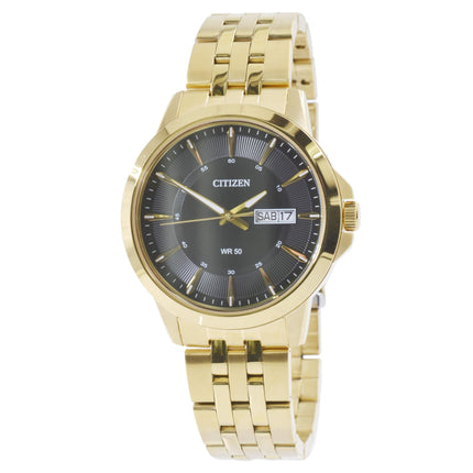 Citizen Men's Watch - Japanese Quartz Day-Date Yellow Gold Bracelet | BF2013-56E ,