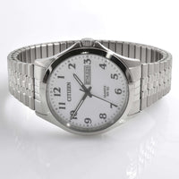 Citizen Men's Watch - Japanese Quartz White Dial Silver Steel Bracelet | BF5000-94A ,