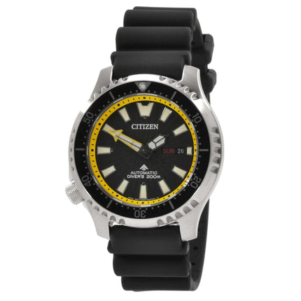 Citizen Men's Watch - Promaster Automatic Black and Yellow Dial Strap | NY0130-08E ,