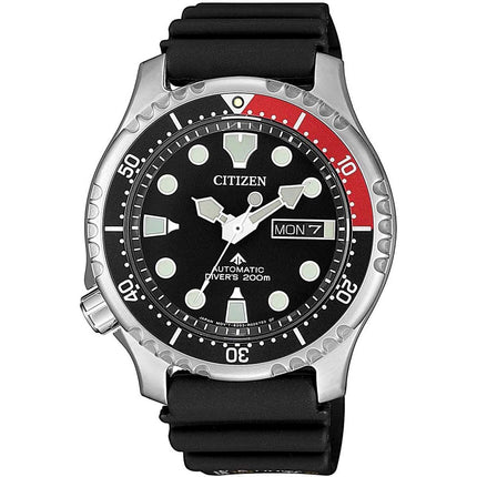 Citizen Men's Watch - Promaster Automatic Day-Date Black Rubber Strap | NY0085-19E ,