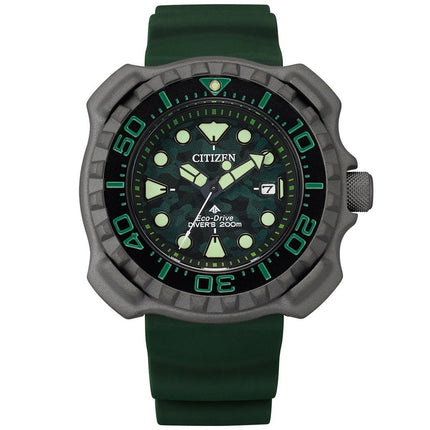 Citizen Men's Watch - Promaster Eco-Drive Black and Green Dial Strap | BN0228-06W ,