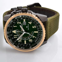 Citizen Men's Watch - Promaster Sky Eco-Drive Black Dial Green Strap | BJ7136-00E ,