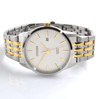 Citizen Men's Watch - Quartz Champagne Dial Silver Steel Bracelet Date | BI5006-81P ,