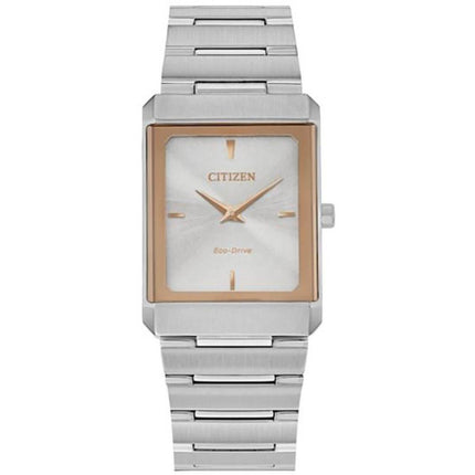 Citizen Unisex Eco Drive Watch - Stiletto Silver Tone Bracelet | EG6016-58A ,