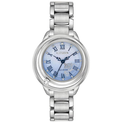 Citizen Women's Diamond Watch - Disney Blue Mother of Pearl Dial Bracelet | EW5510-53N ,