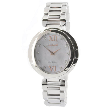 Citizen Women's Eco Drive Watch - Capella Diamond Silver Tone Bracelet | EX1510-59D ,