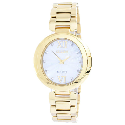 Citizen Women's Eco Drive Watch - Capella Diamond Yellow Gold Bracelet | EX1512-53A ,