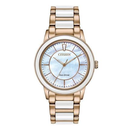 Citizen Women's Eco-Drive Watch - Chandler Steel & White Ceramic | EM0743-55D ,
