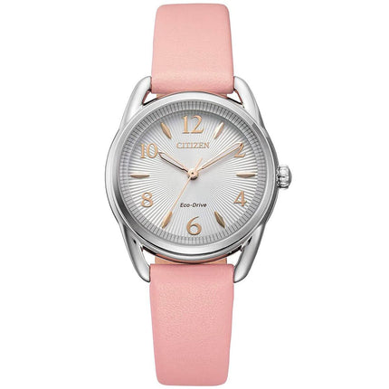 Citizen Women's Eco-Drive watch - Drive Silver Dial Pink Leather Strap | FE1210-07A ,