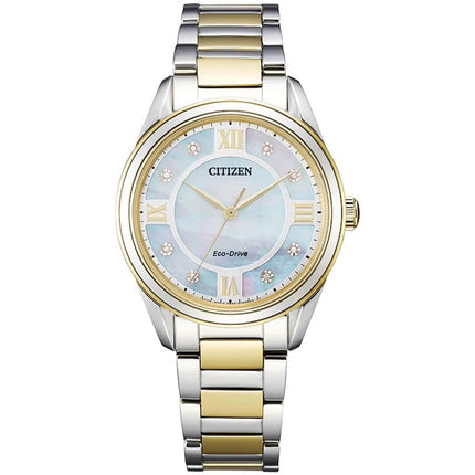 Citizen Women's Eco Drive Watch - Fiore Two Tone Bracelet Diamond | EM0874-57D ,