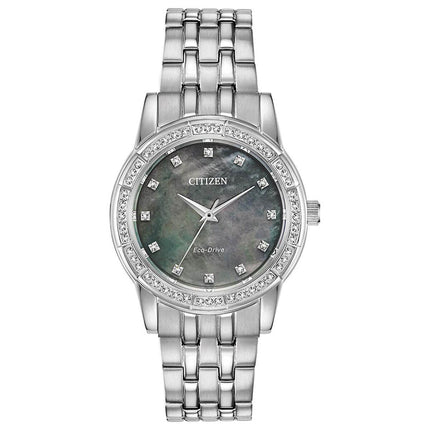 Citizen Women's Eco Drive Watch - Silhouette Crystal MOP Dial Bracelet | EM0768-54E ,
