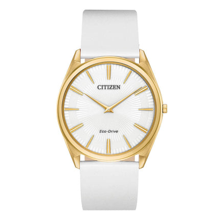 Citizen Women's Eco-Drive Watch - Stiletto White Leather Strap | AR3072-09A ,