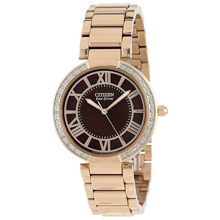 Citizen Women's Watch - d'Orsay Diamond Bezel Rose Gold Bracelet | EM0103-57X ,