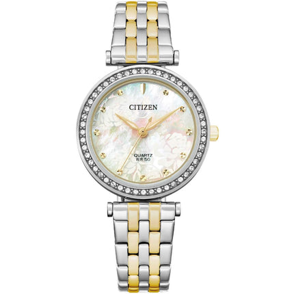 Citizen Women's Watch - Quartz Mother of Pearl Dial Two Tone Bracelet | ER0214-54D ,